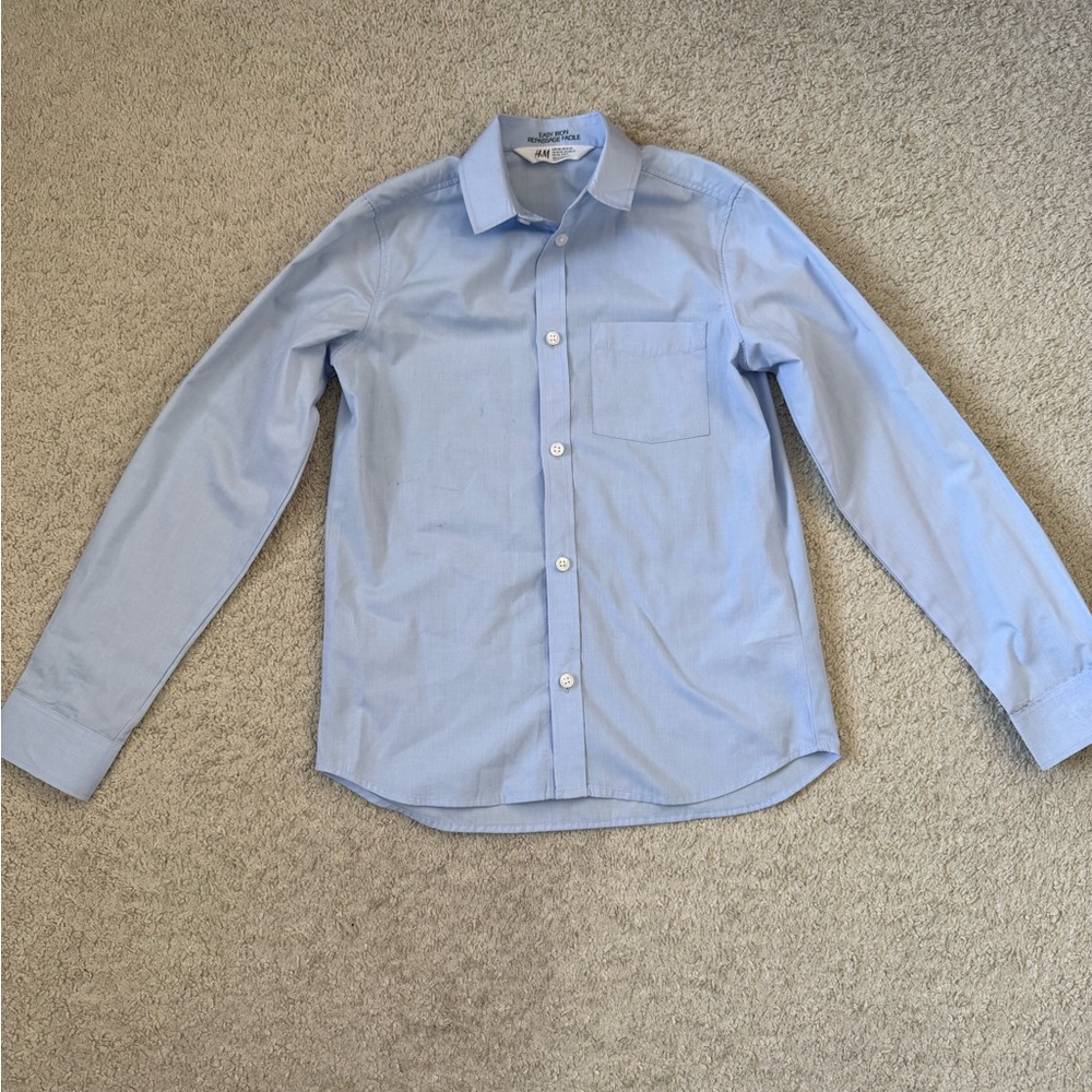 Boys H&M Light Blue Dress Shirt - Button Front